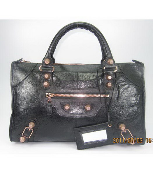 Balenciaga Work grande borsa in pelle di agnello nero